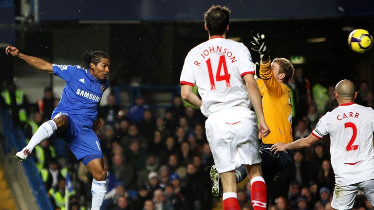 Florent Malouda heads Chelsea into the lead after just five minutes