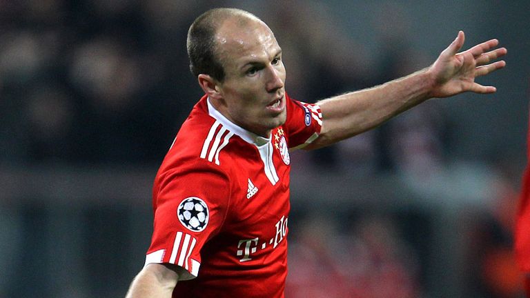 Robben wheels away after his strike finds the back of the net