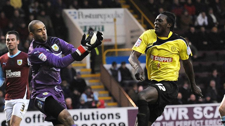 Calvin Zola scores for Burton Albion in the 80th minute