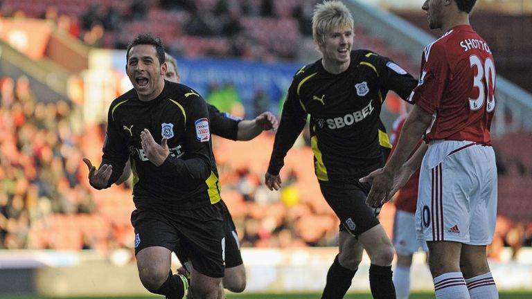 Michael Chopra hands Cardiff a lead against Stoke City