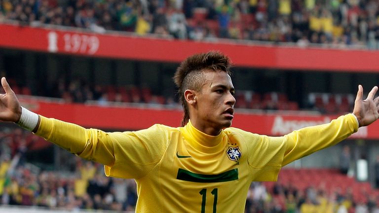 Neymar celebrates his goal