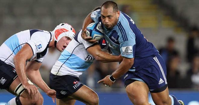 Afoa: crossed in a dominant first half for the Blues
