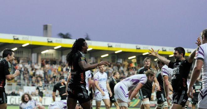 Danwel Demas celebrates scoring for Aironi