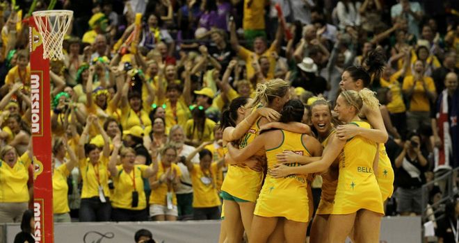 Australia celebrate winning the World Championship title