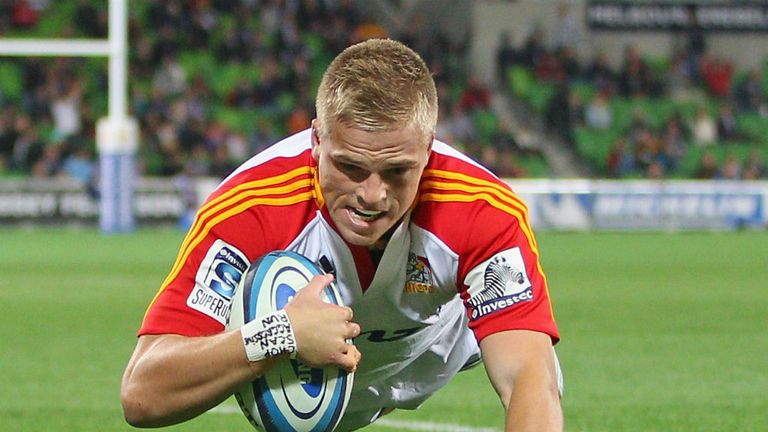 Gareth Anscombe scores the first of his hat-trick