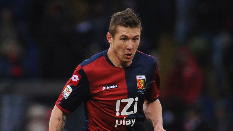Playing for Genoa against Catania in January 2013