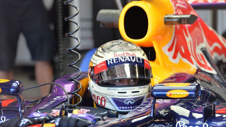 Sebastian Vettel in the Red Bull