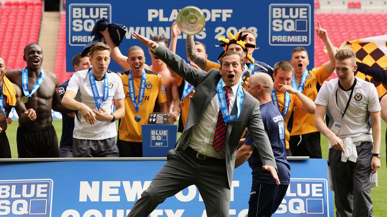 Newport County manager Justin Edinburgh 