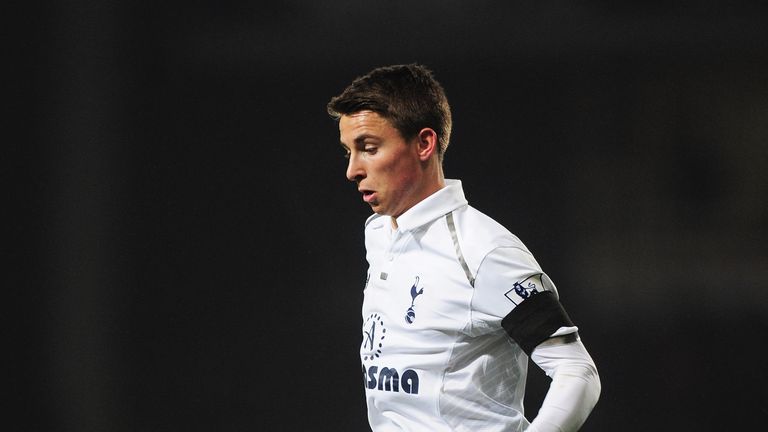 Tom Carroll of Tottenham Hotspur in action during the Premier League match against West Ham United.