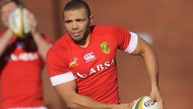 Bryan Habana: Scored his 50th Test try in the win