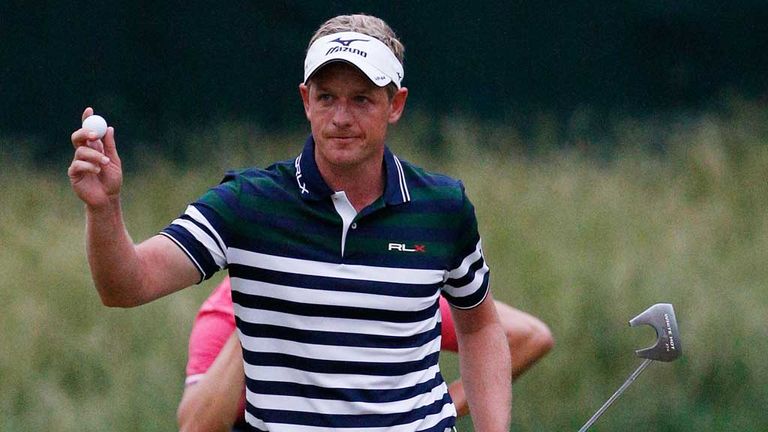 Luke Donald: Finished opening day as the leader of the US Open
