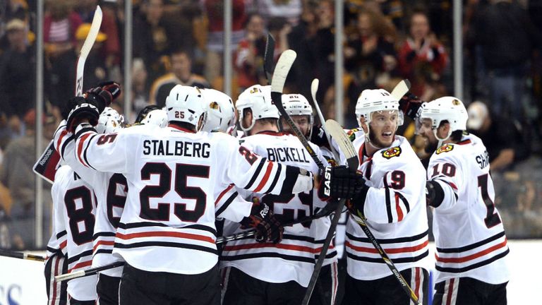 Stanley Cup - Chicago Blackhawks celebrate winning Game Four