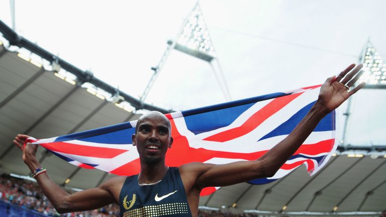 Stomping ground: Mo Farah recorded a third Saturday victory in the Olympic Stadium on his return