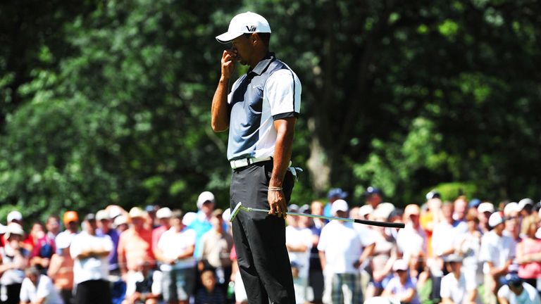 Tiger Woods remained philosophical despite seeing another major slip by