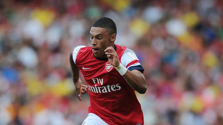 Alex Oxlade-Chamberlain of Arsenal during the Emirates Cup match between Arsenal and Galatasaray at the Emirates Stadium