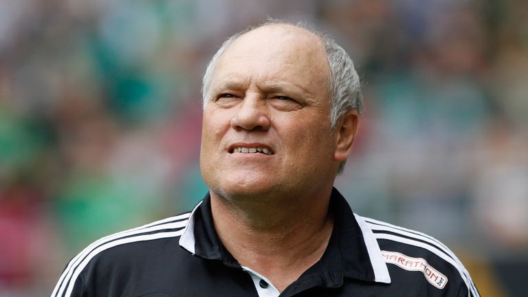 Manager Martin Jol of Fulham looks on prior to the pre-season friendly match between Werder Bremen and Fulham at Weser Stadium