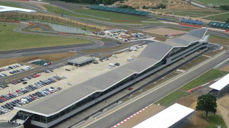Aerial view of the new Silverstone Wing