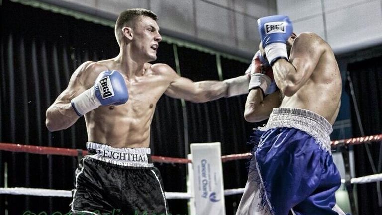 Nottingham fighter Leigh Wood in action (photo courtesy of Colin Messom)
