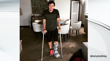 Rory with injured foot