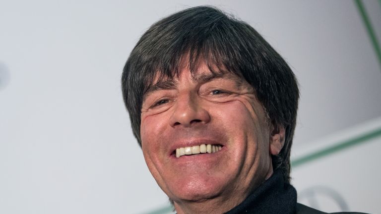 FRANKFURT AM MAIN, GERMANY - OCTOBER 31:  Joachim Loew, head coach of the German National Football team, smiles during a DFB Press Conference at DFB Headqu