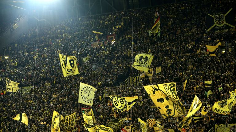 During the Group A match of the UEFA Champions League between Borussia Dortmund and Club Atletico de Madrid at Signal Iduna Park on October 24, 2018 in Dortmund, Germany.