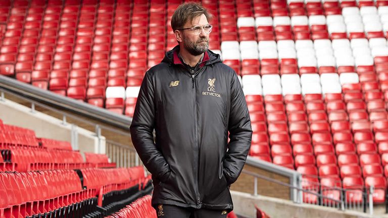 Test klopp stood in anfield stands
