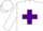 Silk - White, Purple Cross