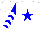 Silk - White, Blue Star, White Chevrons on Blue Sleeves, White Cap