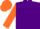 Silk - Purple, orange sleeves, orange cap