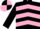 Silk - Black, pink chevrons, black sleeves, quartered cap