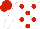 Silk - WHITE, red spots, red cap