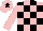 Silk - Pink and Black check, Pink sleeves, Pink cap, Black star