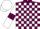 Silk - Maroon and White check, White sleeves, Maroon armlets and star on White cap
