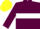 Silk - MAROON, white hoop, yellow cap