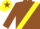 Silk - BROWN, yellow sash, yellow cap with brown star