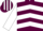 Silk - MAROON & WHITE CHEVRONS, white sleeves, striped cap