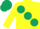 Silk - Yellow, large Dark Green spots, Dark Green cap