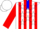 Silk - White and Red Stripes, White Stars on Blue Yoke, Red Sleeves