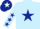 Silk - LIGHT BLUE, dark blue star, dark blue stars on sleeves, dark blue cap, white star