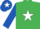 Silk - EMERALD GREEN, WHITE star, ROYAL BLUE sleeves, ROYAL BLUE cap, WHITE star