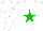 Silk - White, green star, white cap