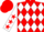 Silk - Red and White diamonds, White sleeves, Red stars, Red cap