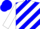 Silk - BLUE, white 'V', white diagonal stripes on sleeves, blue cap
