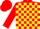 Silk - Red and Yellow check, Red cap