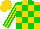 Silk - GOLD, green blocks, green stripes on sleeves, gold cap