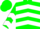 Silk - Green, White Chevrons