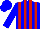 Silk - BLUE, Red Stripes