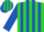 Silk - Lime Green, Royal Blue Stripes, Royal Blue Sleeves