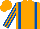 Silk - Orange, Royal Blue braces, striped sleeves