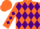 Silk - Orange, Purple Diamonds